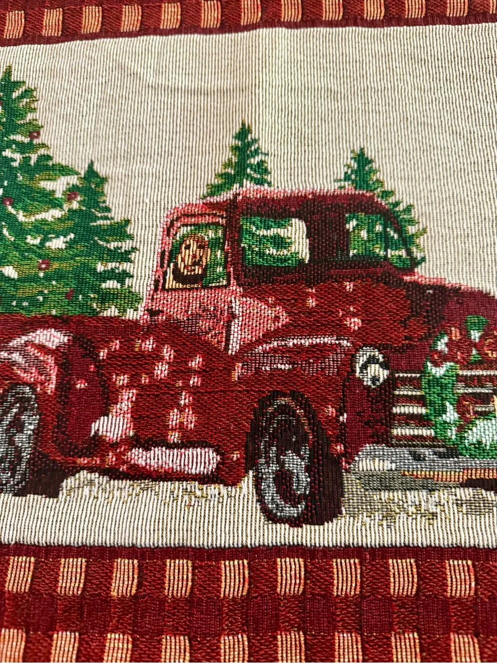 Vintage Red Truck Holiday Placemat Set - 4pc